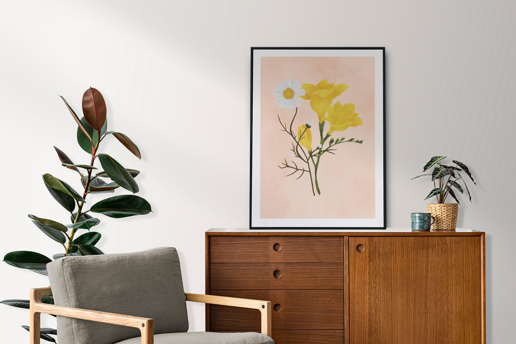 April flowers_ art print mockup