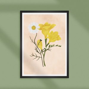 April flowers_ art print mockup