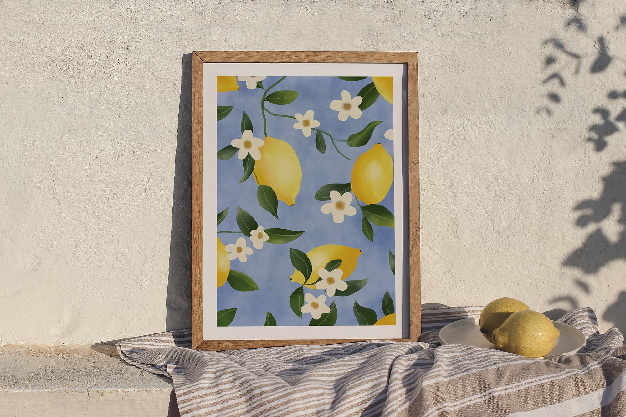Lemon reverie art print mockup