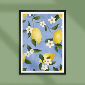 Lemon reverie art print mockup