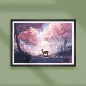 Realm of sakura trees_art print mockup