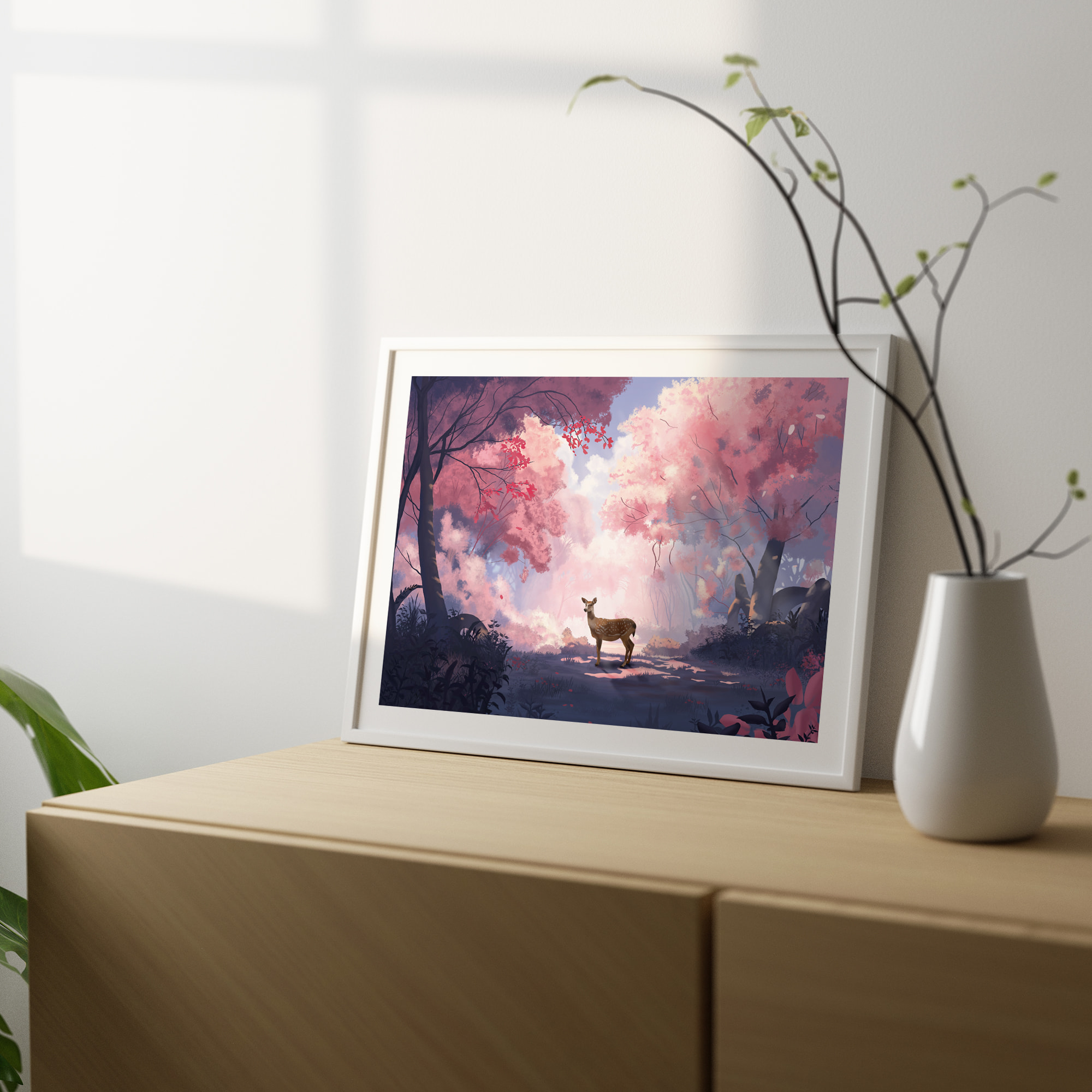 Realm of sakura trees_art print mockup