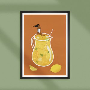 Refreshing summer_ art print mockup