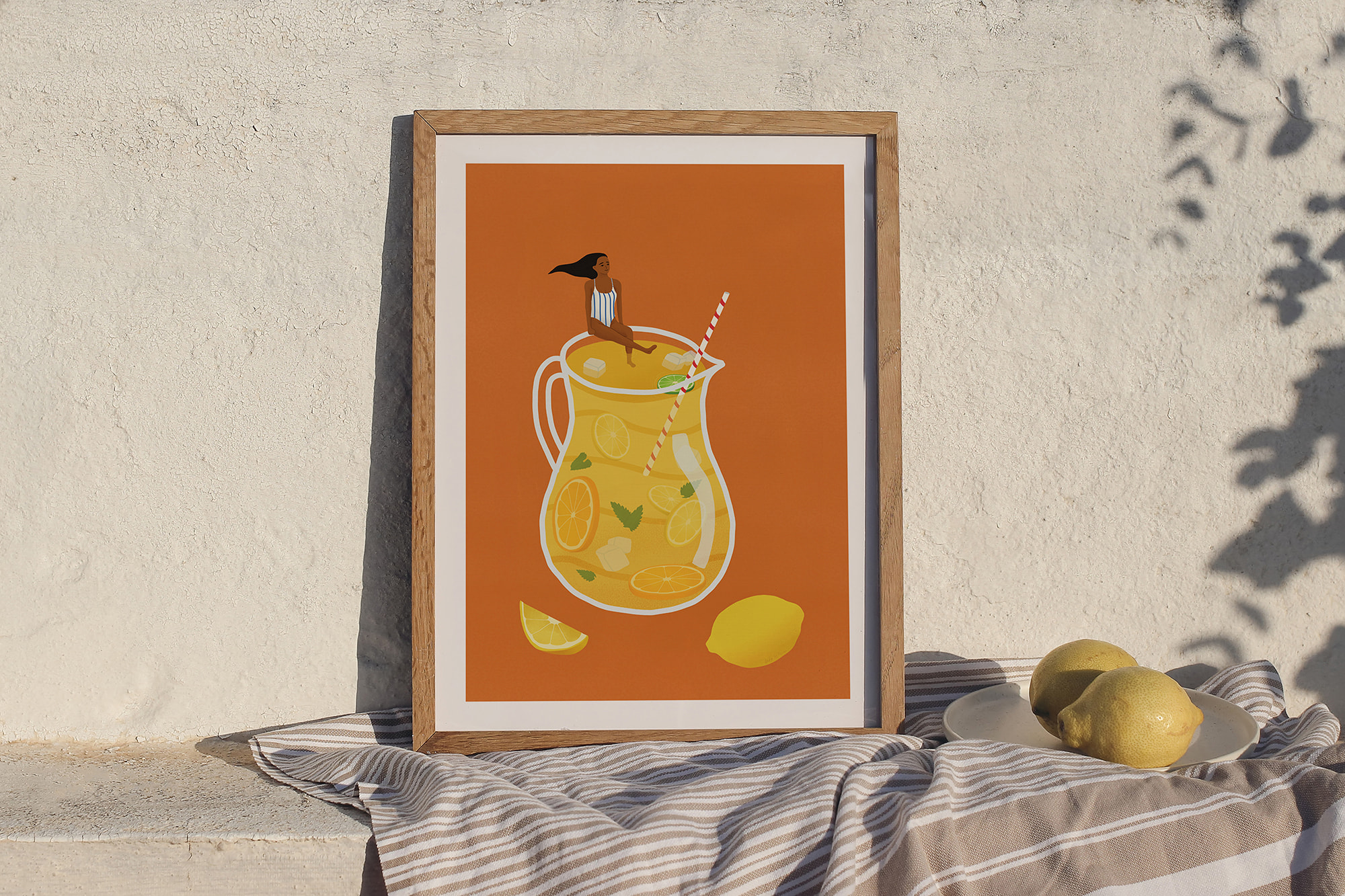 Refreshing summer_ art print mockup