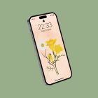 April flowers phone wallpaper mockup