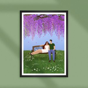Whispers under wisteria print