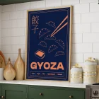 line art gyoza illustration