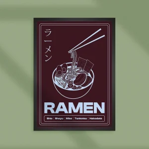 line art ramen illustration