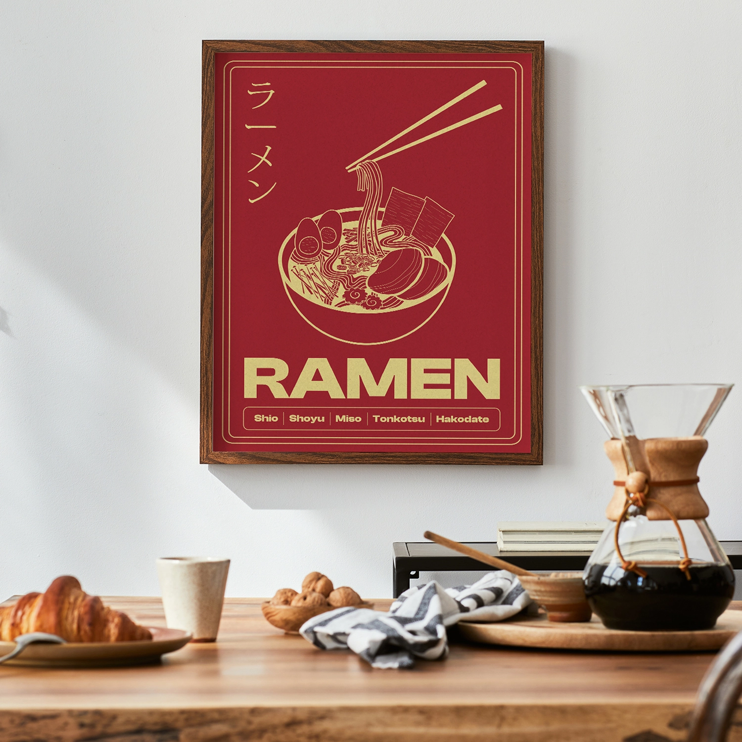 line art ramen illustration