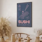 line art sushi illustration