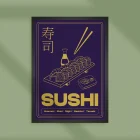 line art sushi illustration